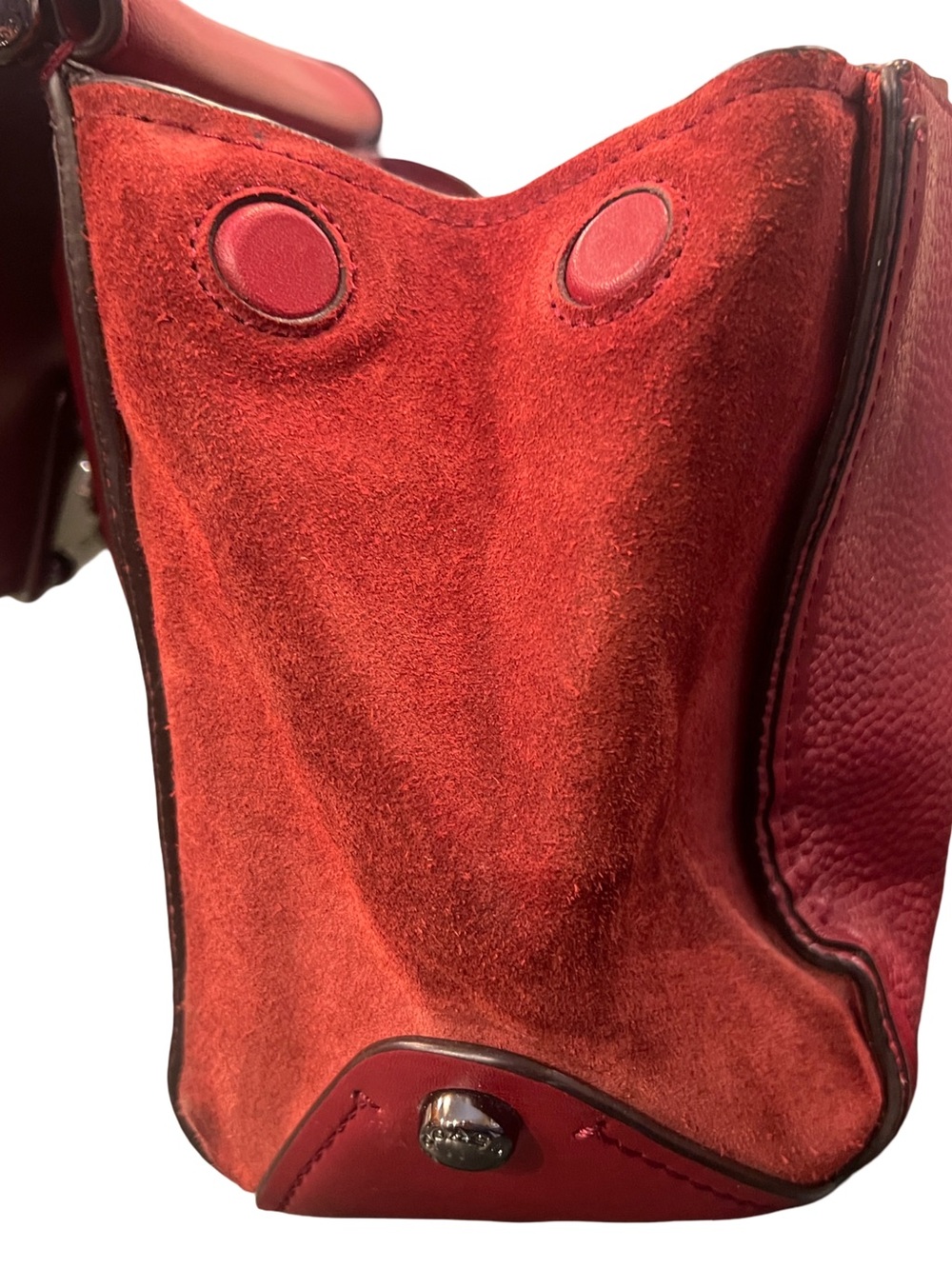 Coach Drifter Top-handle Satche! (Model 38388) Red Leather Purse Shoulder Bag - Picture 9 of 14